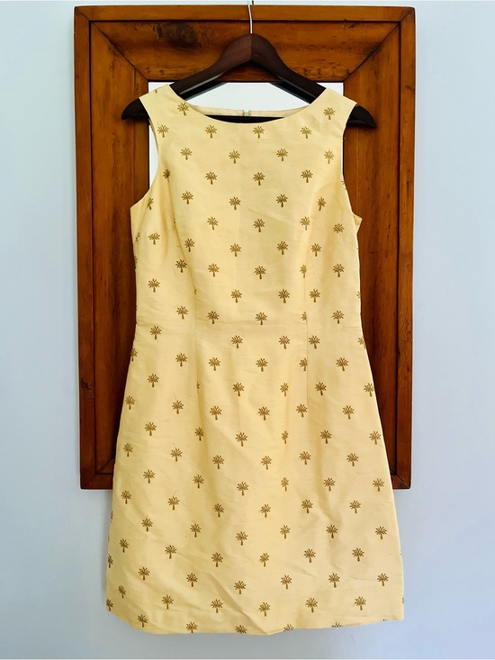 J. McLaughlin Dresses & Skirts - 1990s Vintage early J. McLaughlin Yellow Embroidered Shift Dress